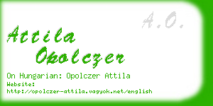 attila opolczer business card